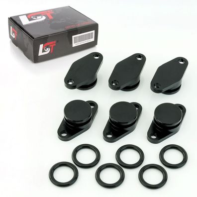 Drallklappen Set 6x 22mm schwarz O-Ring Ansaugbrücken für BMW X5 X6 3er 5er 7er