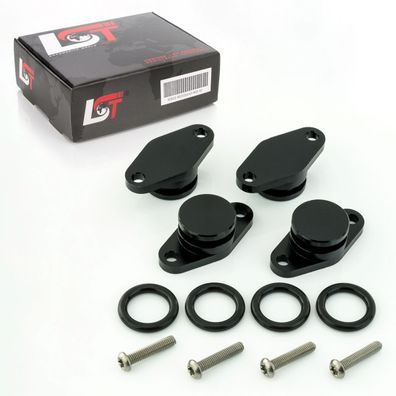 4x Drallklappen Set 22mm schwarz mit O-Ring Schraube für BMW 1er 3er 5er X3