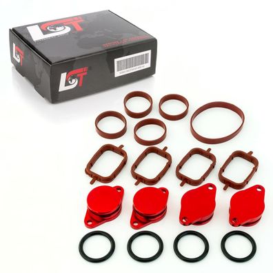 Drallklappen Set 4x 32mm rot Ansaugbrücke O-Ring für BMW 3er 5er X3 X5 X6