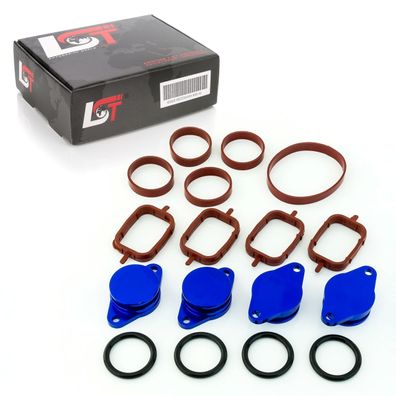 Drallklappen Set 4x 32mm blau O-Ring Dichtung für BMW X3 X5 X6 3er 5er 6er 7er