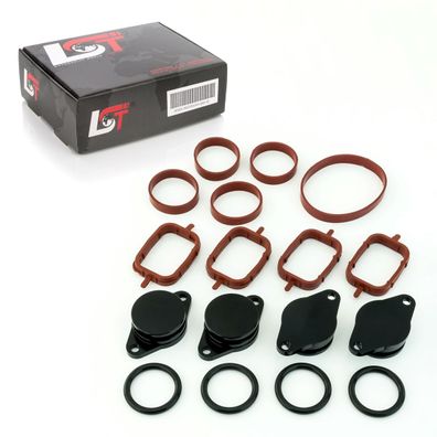 Drallklappen Set 4x 32mm schwarz Ansaugbrücke O-Ring für BMW X3 X5 X6 3er 5er