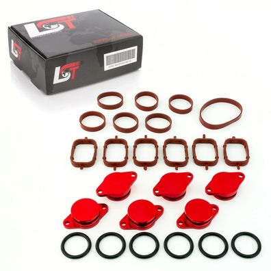 Drallklappen Set 6x 32mm rot O-Ring Dichtung für BMW X3 X5 X6 3er 5er 6er 7er