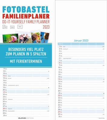 Bastelkalender 2019 Familienplaner