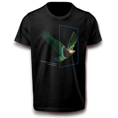 Freiheit Adler Vogel Matrix Tierportal Impfung Sprüche Spruch T-Shirt Baumwolle