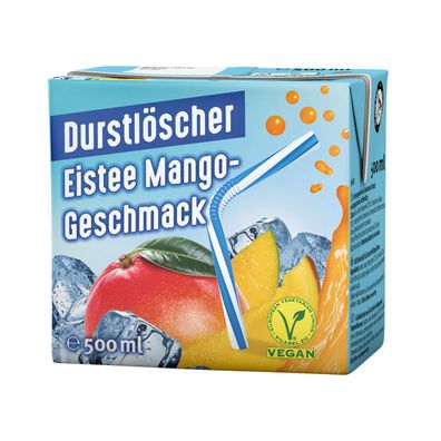 Durstlöscher Eistee Mango Erfrischungsgetränk aus Tee Extrakt 500ml