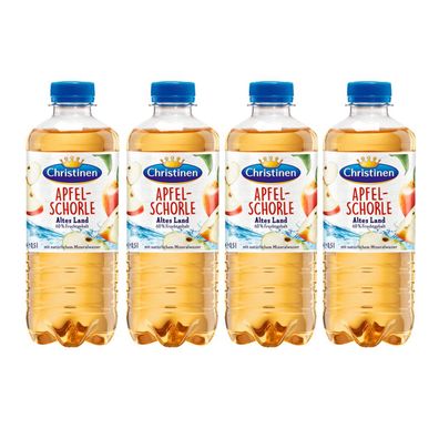 Christinen spritzig fruchtige Apfelschorle Altes Land 500ml 4er Pack