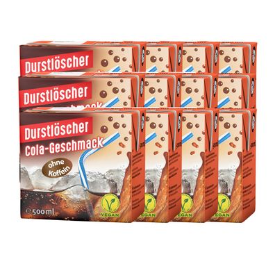 Durstlöscher Cola aromatischer Drink koffeinfrei 500ml 12er Pack