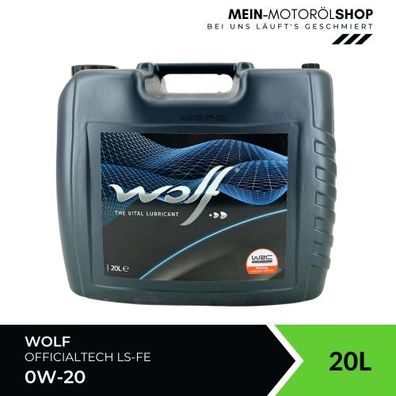 Wolf OfficialTech 0W-20 LS-FE 20 Liter