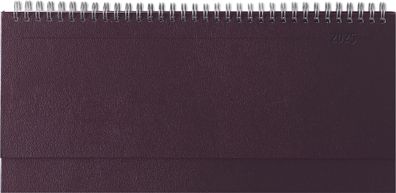 Kalender 2025 -Tisch-Querkalender Balacron rot 2025- 29,7 x 13,5cm