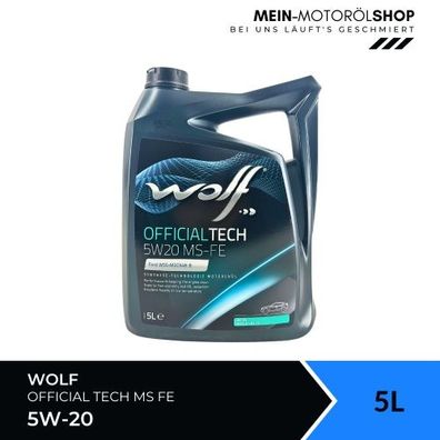 Wolf OfficialTech 5W-20 MS-FE 5 Liter