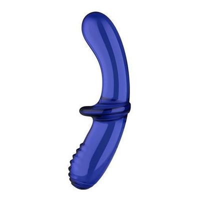 Satisfyer Doppel-Kristall-Dildo, Glas, Hellblau, 1 Stück