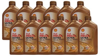 Shell Helix Ultra 0W-40 12x1 Liter Motoröl MB 229.5 RN700 / 710, Fiat 9.55535-Z2