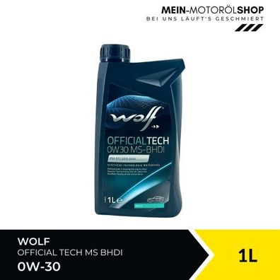 Wolf OfficialTech 0W-30 MS-BHDI 1 Liter