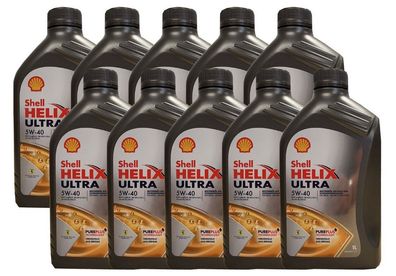 Shell Helix Ultra 5W40 10x1 Liter Motorenöl , Porsche A40; BMW LL01, MB 229.5