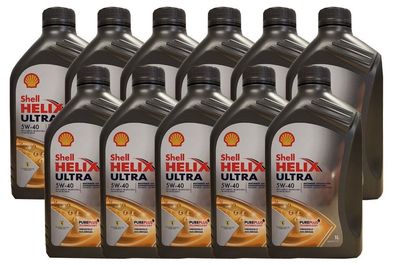 Shell Helix Ultra 5W40 11x1 Liter Motorenöl , Porsche A40, MB 229.5