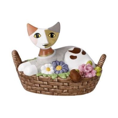 Goebel RW P Katze im Korb mit Blumen Rosina Wachtmeister Katzenwelt 31400771