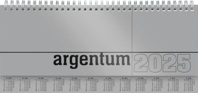 Kalender 2025 -Tisch-Querkalender alpha argentum 2025- 29,7 x 13,5cm