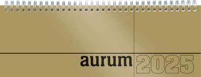 Kalender 2025 -Tisch-Querkalender alpha aurum 2025- 29,7 x 10,5cm