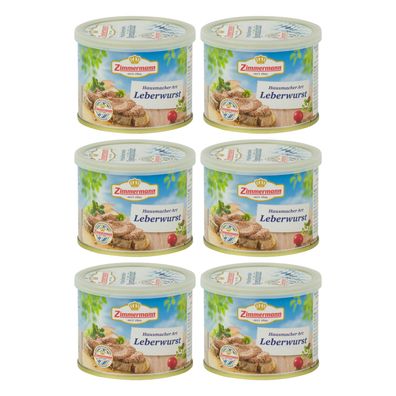 Food-United bayerische Dosenwurst Hausmacher-Leberwurst Zimmermann 6x200g