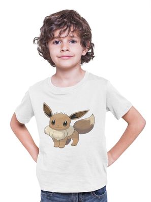 Bio Baumwolle Kinder T-Shirt Poke Taschenmonster Pikachu Gameboy Evolie Eevee