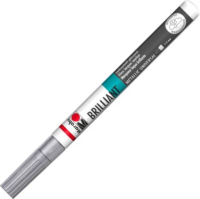 Marabu Brilliant Painter Stift Strichstärke 1-2mm Silber 082