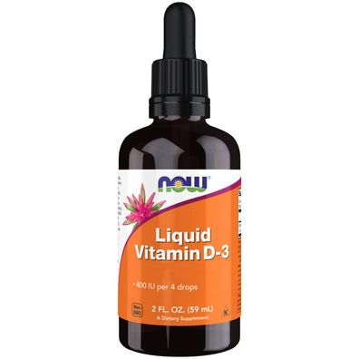 Now Foods, Liquid Vitamin D-3, 400IU, 2 oz (59ml)