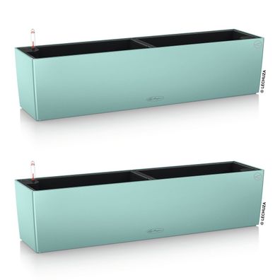 2 x LECHUZA® Blumenkasten Balconera Color 80 Pastellgrün AllinOne Artikel EAN