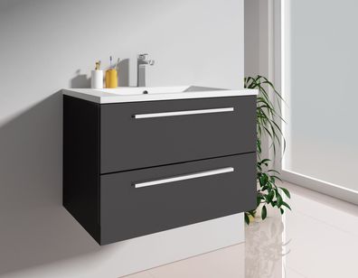 Badmöbel-Set Unterschrank Waschtisch Gäste-WC 60 cm 70 cm 90 cm schwarz weiß