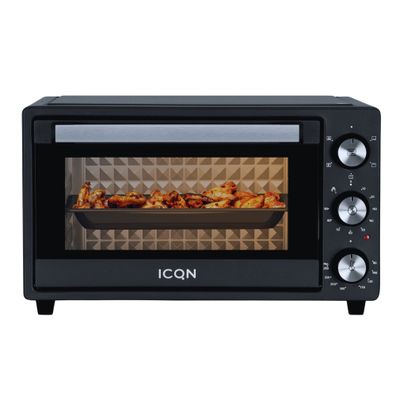 ICQN Minibackofen 20L, Ober-/Unterhitze mit Umluft-Funktion, 5 Grill-Funktion, 1500 W