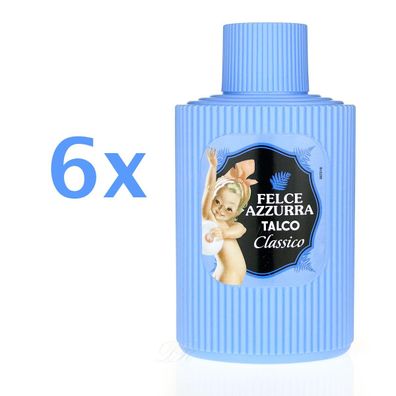 Paglieri Felce Azzurra Körperpuder (Talkum) 6x 200 g Dose