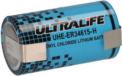 Ultralife Lithium UHR-ER34615-H LSH 20 D Hochstrom 3,6V 14500mAh U Lötfahne