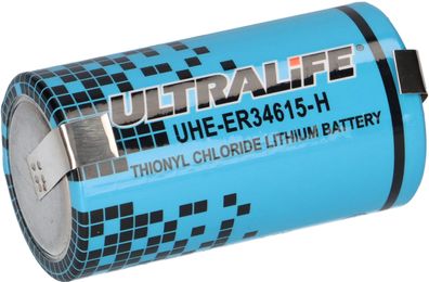 Ultralife UHE-ER34615 bobbin cell U-Lötfahne - D Rundzelle Lithium-Thionylchlorid