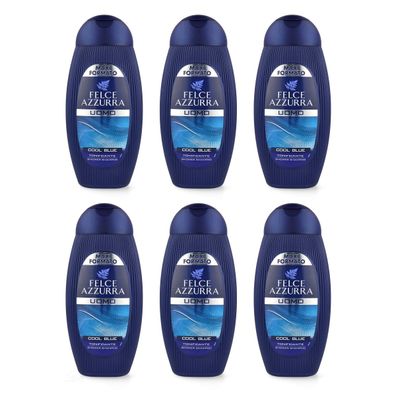 Paglieri Felce Azzurra Uomo Dusch-Shampoo Cool Blue 6 x 400 ml