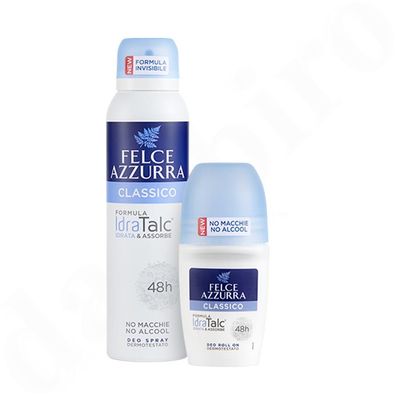 Paglieri Felce Azzurra Set Deo Spray 150 ml & Deoroller 50 ml Classico IdraTalc