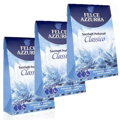 Paglieri Felce Azzurra Profuma Duftkissen Duftsäckchen classico 3x 3 Stk