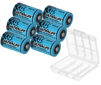 6x Ultralife Lithium 3,6V Batterie LS 14250 1/2 AA UHE-ER14250 Li-SOCl2 + Box