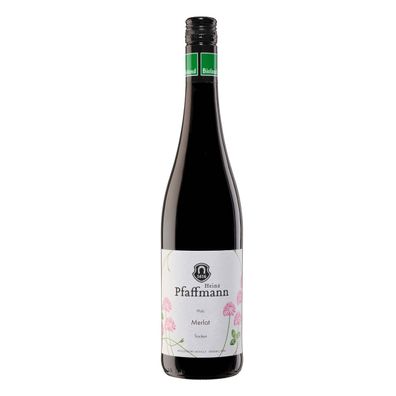 Pfaffmann Bio Merlot trocken kräftige Farbe und im Geschmack 750ml