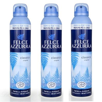 Paglieri Felce Azzurra Aria di Casa Raumduft Talco Classico 3x 250ml dreierpack