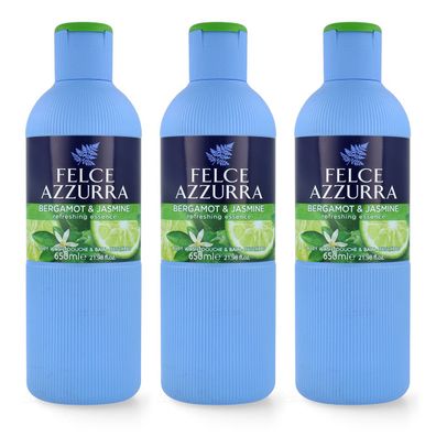 Paglieri Felce Azzurra FRESCO Badedusche Bergamotte & Jasmin 3x 650 ml