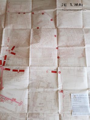 DDR Karte Kampfdemonstration 1. Mai 1980