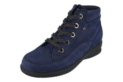 FINN Comfort Parsenn Damen Stiefel Winter blau indigo Nabuk Nubukleder