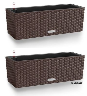 2 x Lechuza® Blumenkasten Balconera Cottage 50 Mokka Artikel EAN 4008789156051