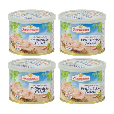 Food-United bayerische Dosenwurst Frühstücksfleisch Zimmermann 4x200g