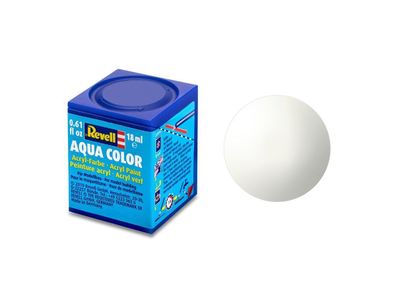 Revell 36104 Farbe weiß, glänzend RAL 9010 Aqua Color 18 ml