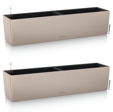 2 x Lechuza® Blumenkasten Balconera Color 80 Sandbraun AllinOne Artikel EAN 400878