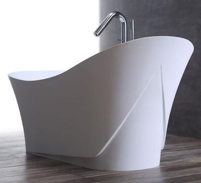 Badewanne Mineralguss StoneArt weiß 165 x74 matt