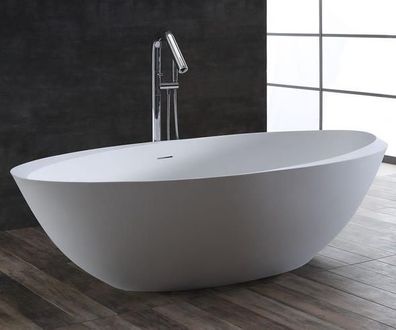 Badewanne Mineralguss StoneArt weiß 190x100 matt