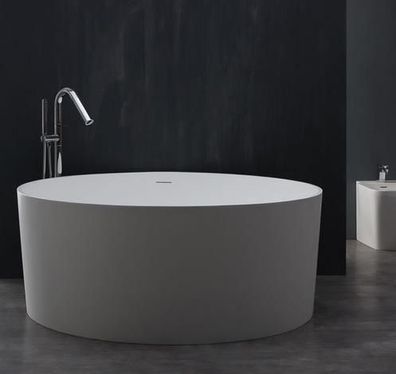 Badewanne Mineralguss StoneArt weiß 150x150 matt