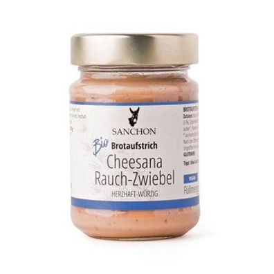 Sanchon 6x Brotaufstrich Cheesana Rauch-Zwiebel, Sanchon 170g