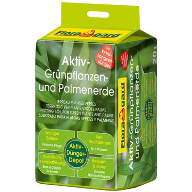 Floragard® Aktiv - Grünpflanzen- und Palmenerde 20 Liter